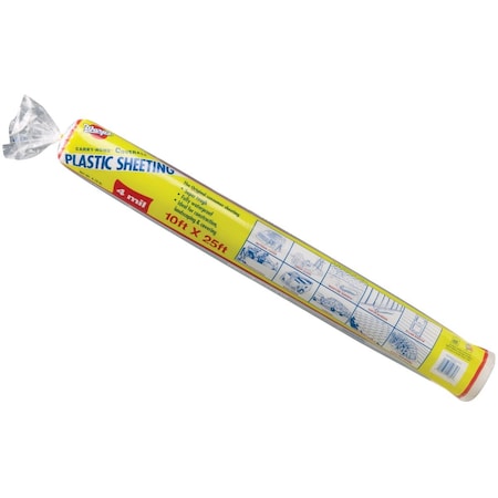 Coverall 10 Ft. X 25 Ft. Clear 4 Mil. Plastic Sheeting 12-4CH10